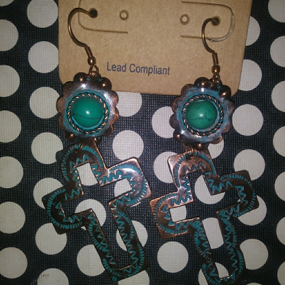 Rustic Cross Earrings